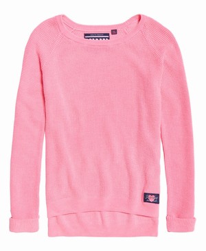 Superdry Waffle Acid Wash Női Kötöttáru Rózsaszín | UFWVS0513